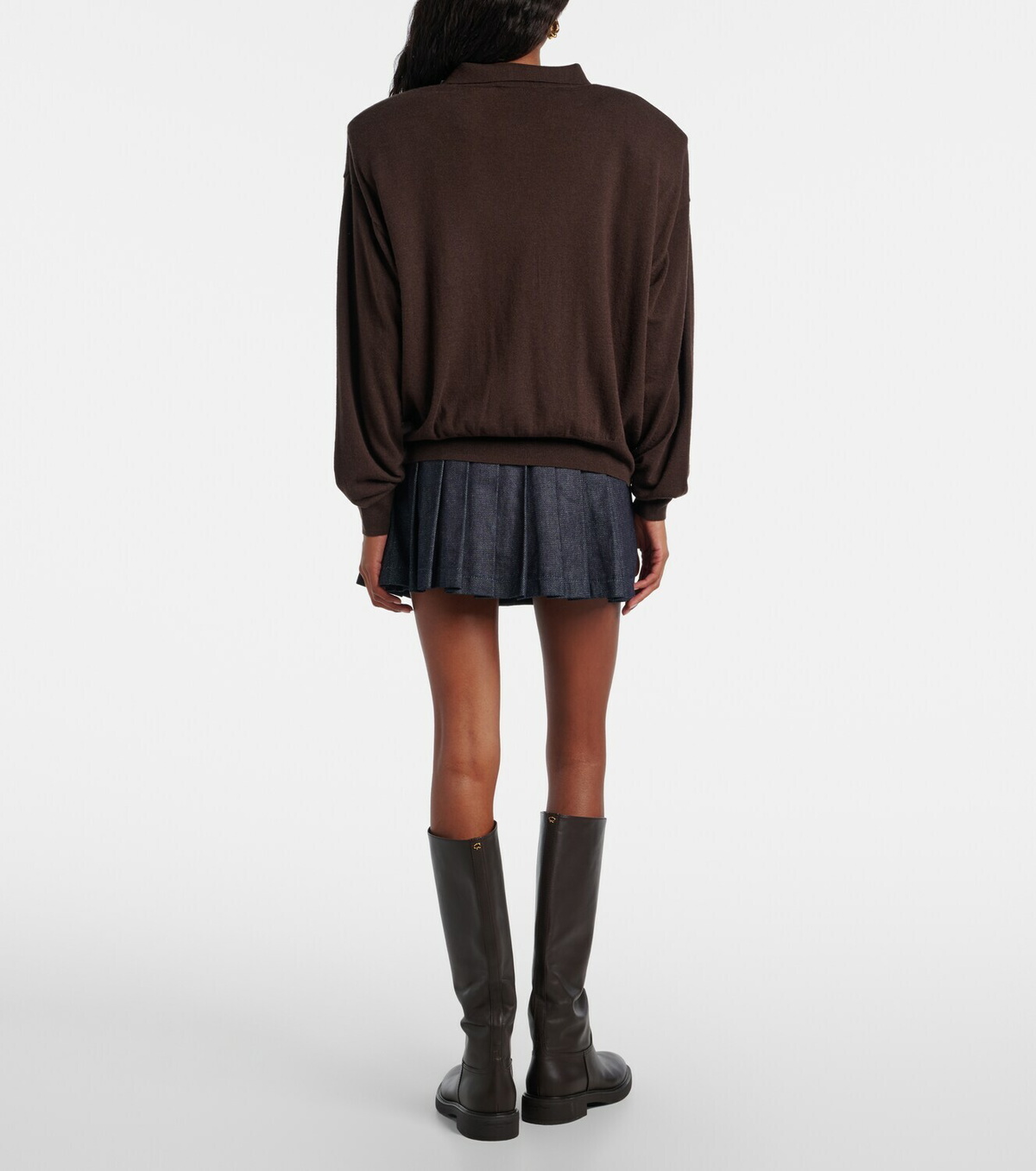 The Frankie Shop Croydon wool-blend polo sweater