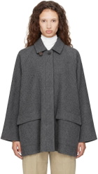 LE17SEPTEMBRE Gray Flare Wool Half Coat
