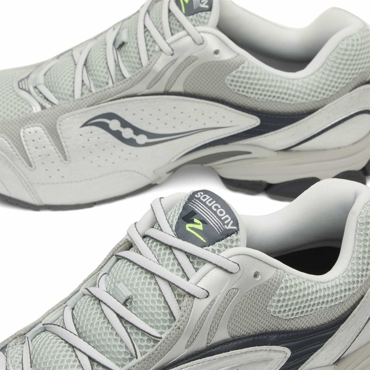 Saucony Progrid V2 Sneaker in Silver/Navy