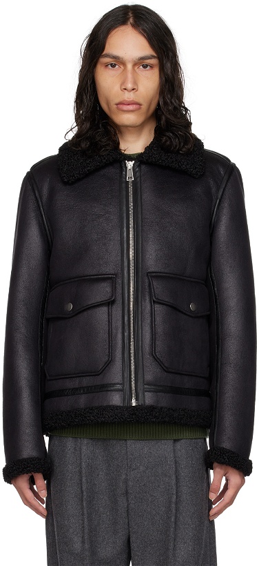 Photo: A.P.C. Black Tommy Faux-Shearling Jacket