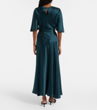 Roksanda Asha asymmetric silk satin maxi skirt