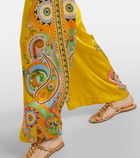 Alémais Pinball printed silk wide-leg pants