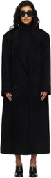 The Frankie Shop Black Gaia Double Breasted Coat