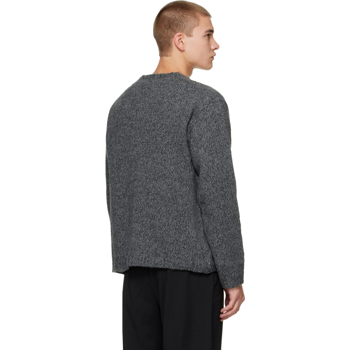 OUR LEGACY Gray Link V-Neck Sweater Our Legacy