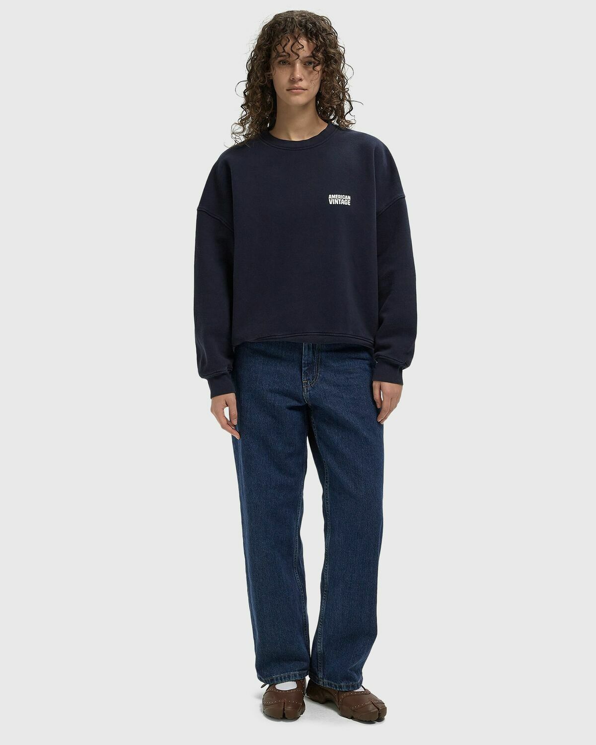 American Vintage PLIZZY Blue Womens Sweatshirt
