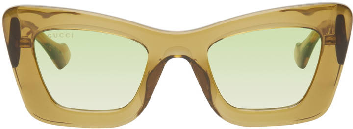 Photo: Gucci Brown Cat-Eye Sunglasses