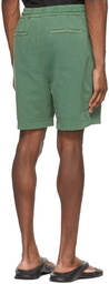 Juun.J Green Garment-Dyed Shorts