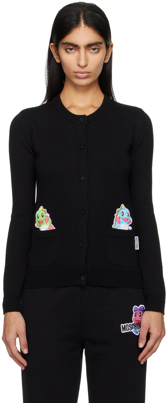 Moschino Black Patch Cardigan Moschino