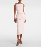 Safiyaa Belted crêpe midi dress