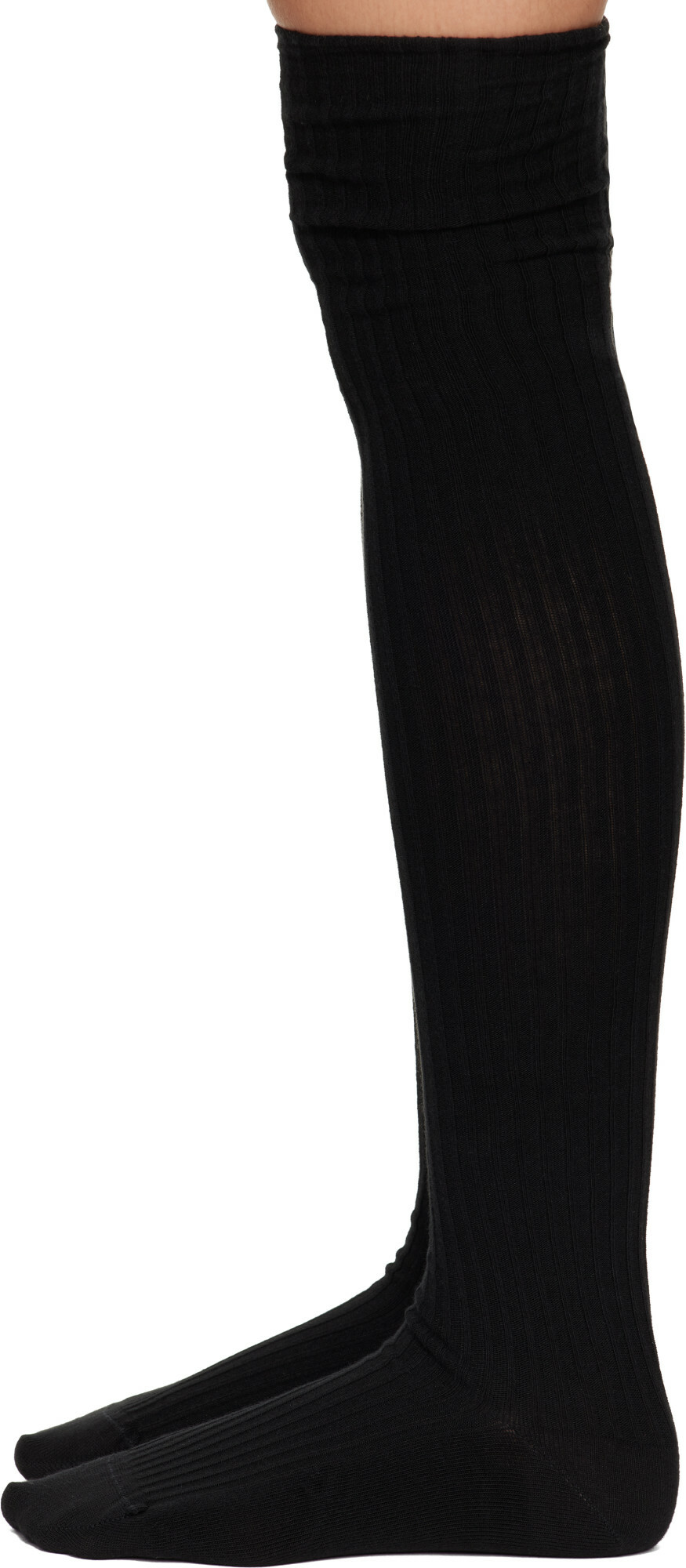 Baserange Black Overknee Socks