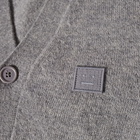 Acne Studios Mini Men's Keve Face Cardigan in Grey Melange