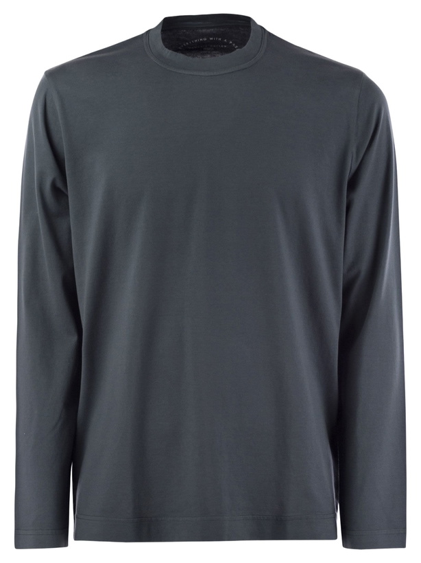 Photo: Fedeli Giza Cotton Crew-neck T-shirt