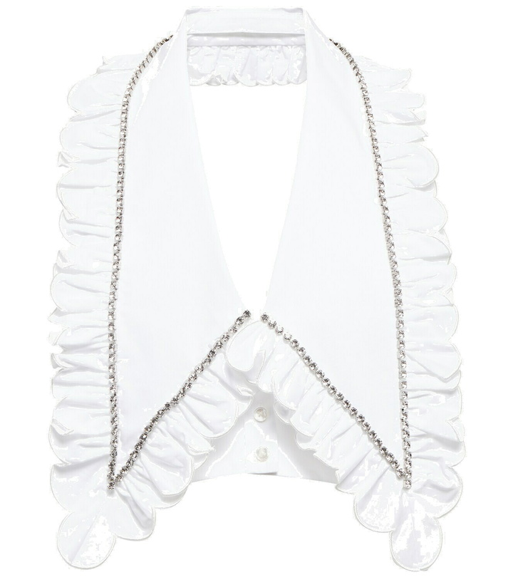 Photo: Area Crystal-embellished cotton collar