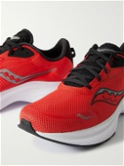 Saucony - Axon 3 Rubber-Trimmed Mesh Running Sneakers - Red