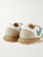 Visvim - Dunand Suede and Leather-Trimmed Mesh Sneakers - Neutrals