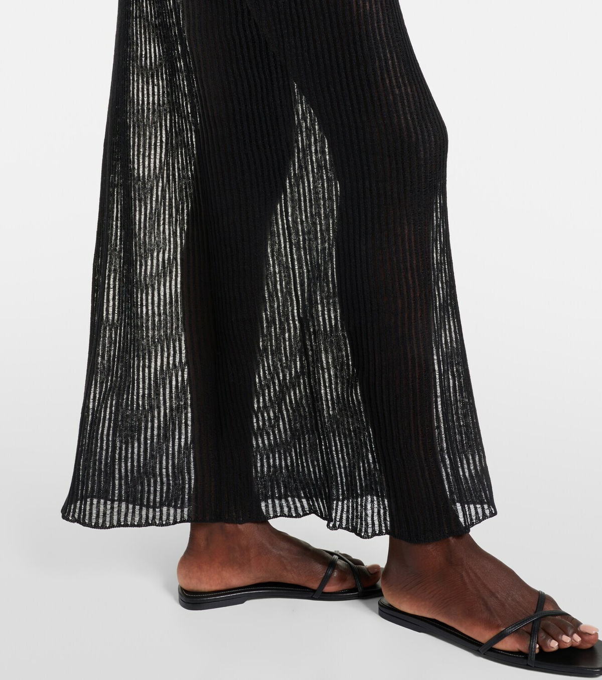 The Frankie Shop Sienna semi-sheer linen maxi dress