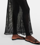 The Frankie Shop Sienna semi-sheer linen maxi dress