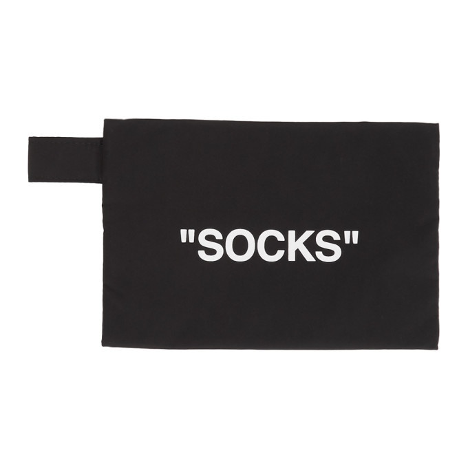 Photo: Off-White Black and White Socks Pouch