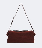 Nour Hammour Kenza suede shoulder bag