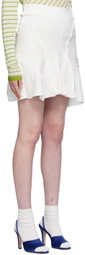 Talia Byre White Asymmetric Miniskirt