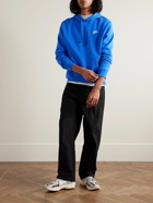 Nike - Sportswear Club Logo-Embroidered Cotton-Blend Jersey Hoodie - Blue