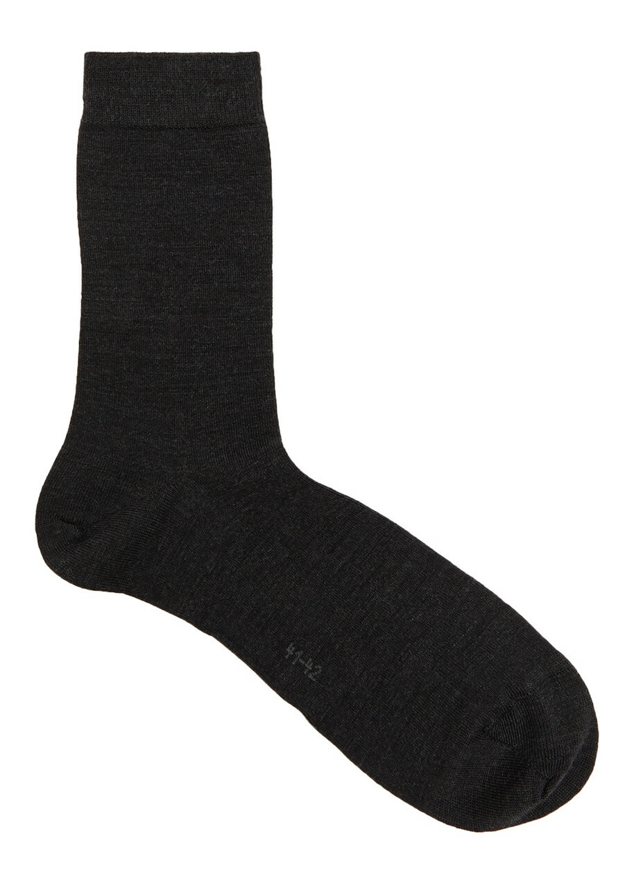 Falke Soft Merino Wool-blend Socks Anthracite