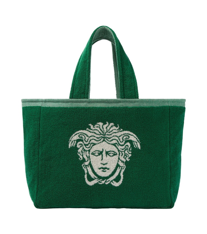 Photo: Versace Medusa cotton-terry jacquard tote bag