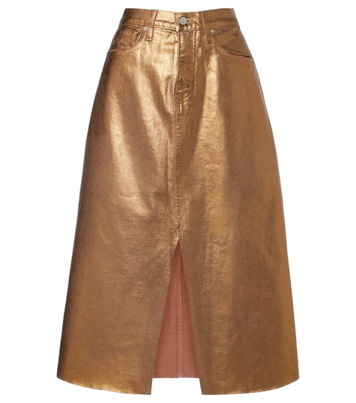 Photo: Veronica Beard Victoria denim midi skirt