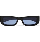 FLATLIST - Bricktop Rectangle-Frame Acetate Sunglasses - Black