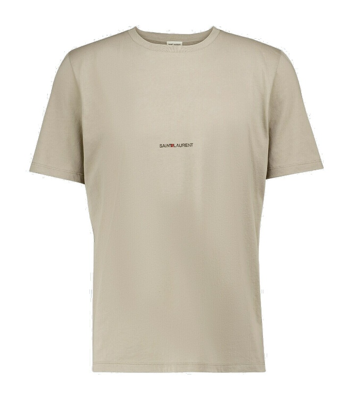 Photo: Saint Laurent Short-sleeved cotton logo T-shirt