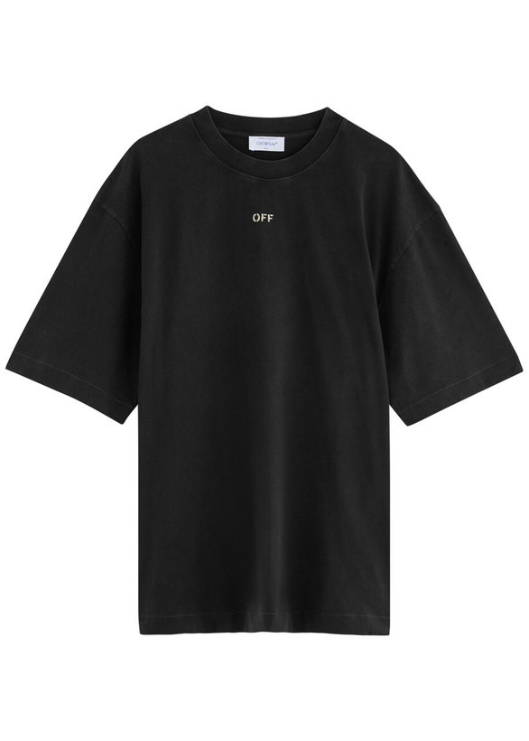 Photo: Off-white Arrow Logo Cotton T-shirt Black