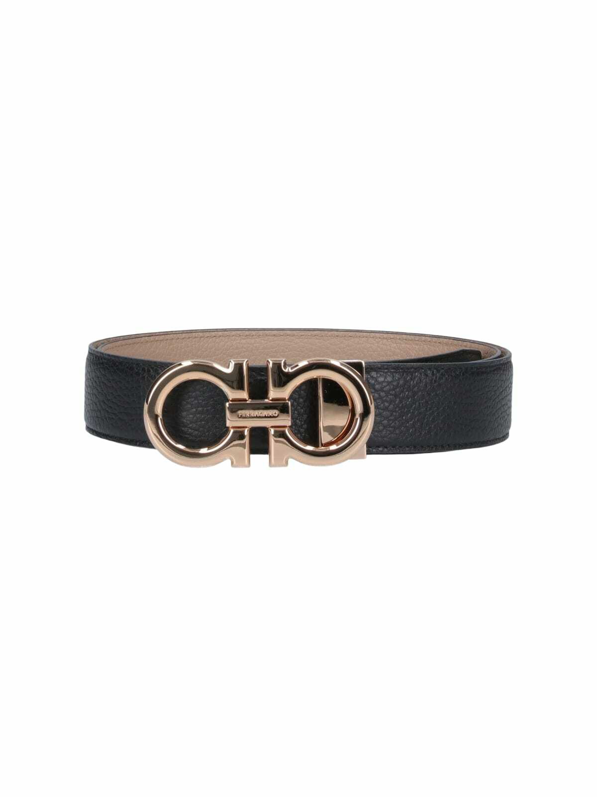 Ferragamo Midnight Blue Leather Reversible Belt Salvatore