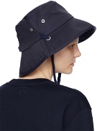 AMI Alexandre Mattiussi Navy Ami de Cœur Bucket Hat