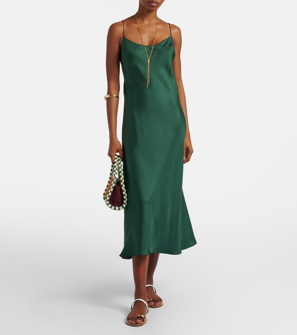 Asceno Lille silk twill slip dress