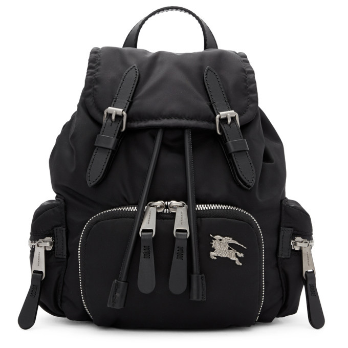 Burberry The Small Crossbody Rucksack In Nylon in Black