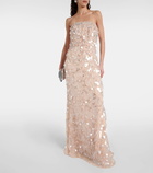 Carolina Herrera Sequined bustier gown