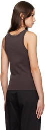 St. Agni Purple Organic Cotton Bateau Tank Top