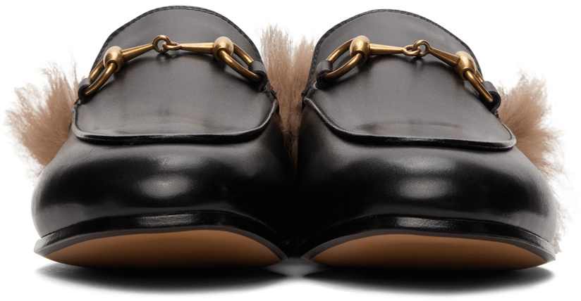 Gucci Black Horsebit Slip-On Princetown Loafers