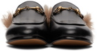 Gucci Black Horsebit Slip-On Princetown Loafers