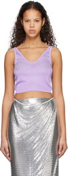 Rabanne Purple Studded Tank Top