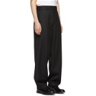 Comme des Garcons Shirt Black Carded Wool Gabardine Trousers