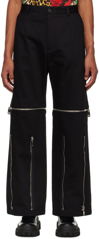 Photo: Dolce & Gabbana Black Zip Cargo Pants