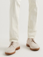 Brunello Cucinelli - Suede Wingtip Brogues - Neutrals