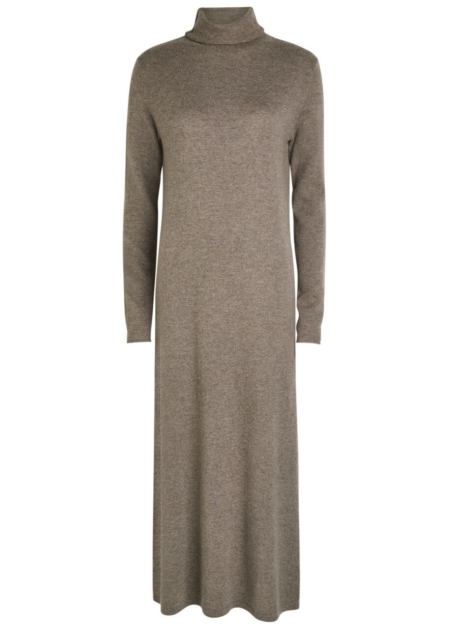 Lisa Yang Ailina Cashmere Midi Dress Brown