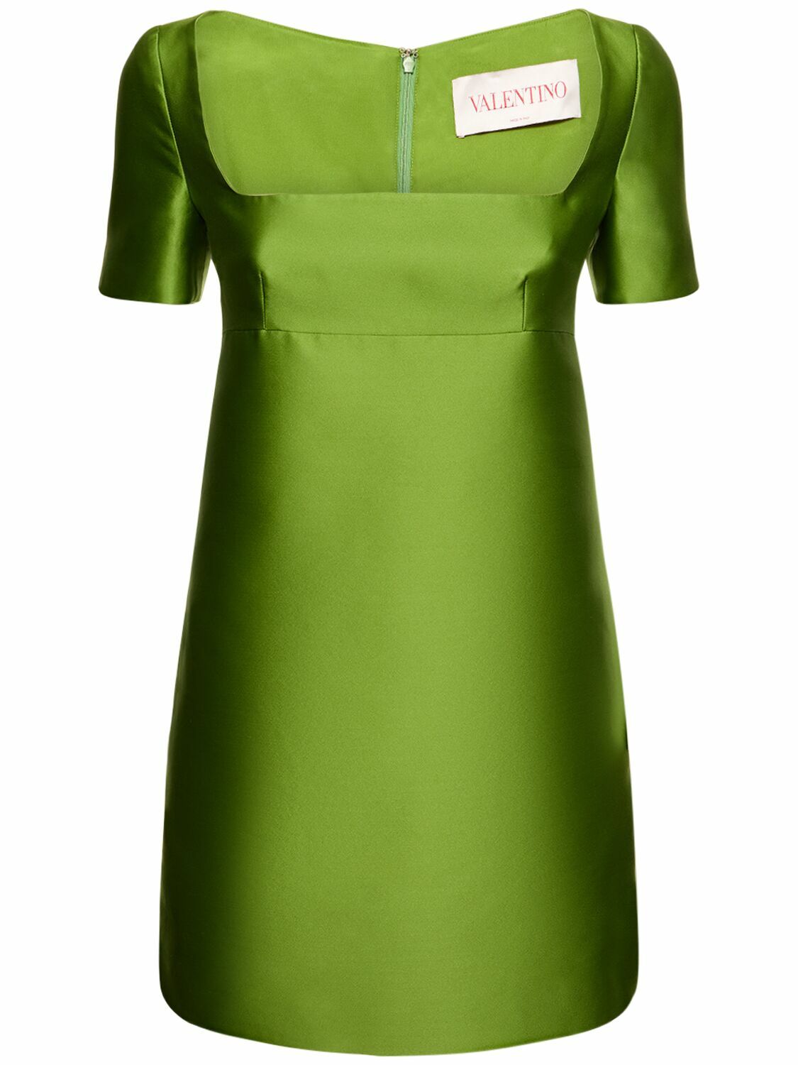 Valentino Square Neck Duchesse Mini Dress Valentino