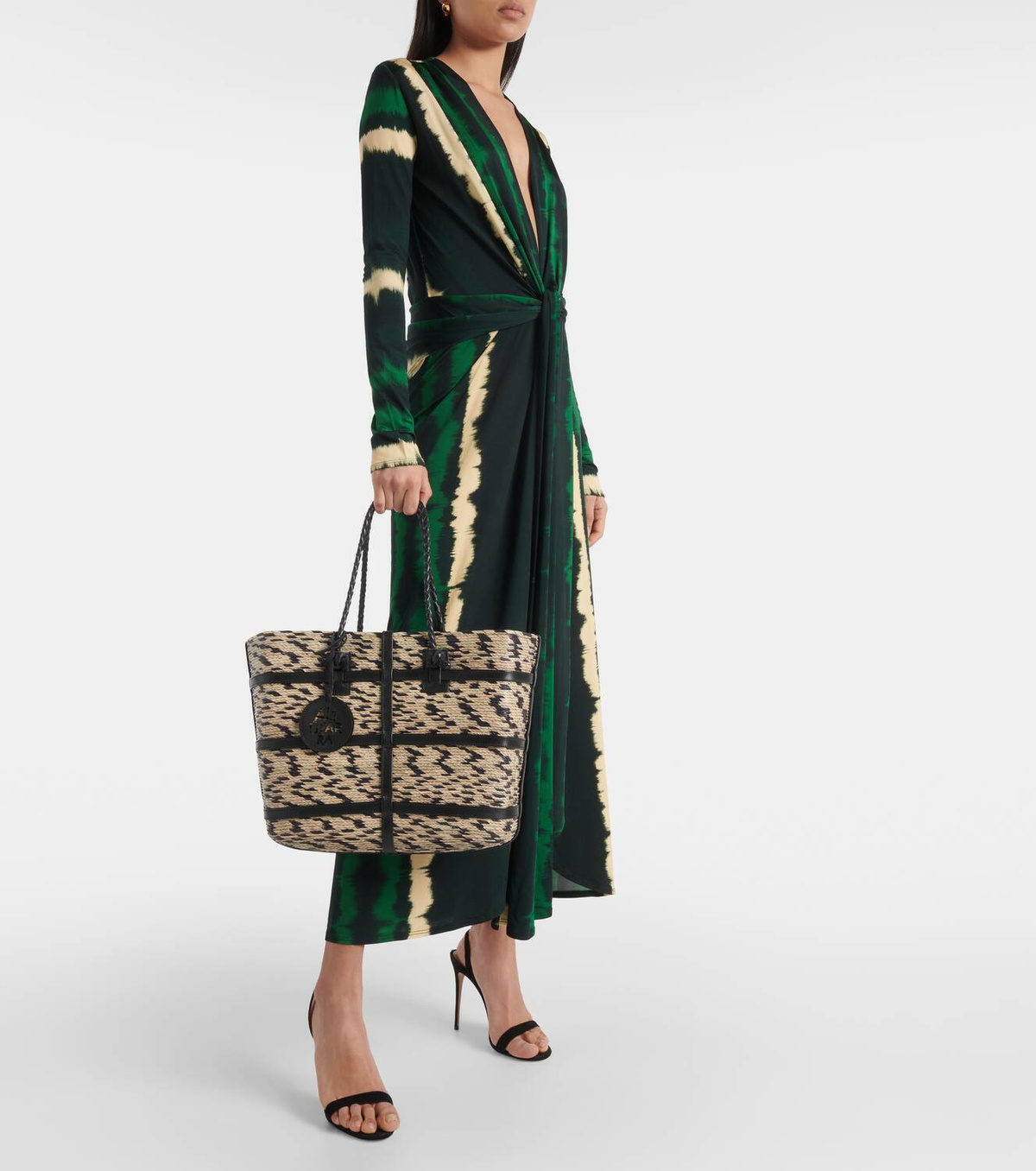 Altuzarra Watermill raffia tote bag