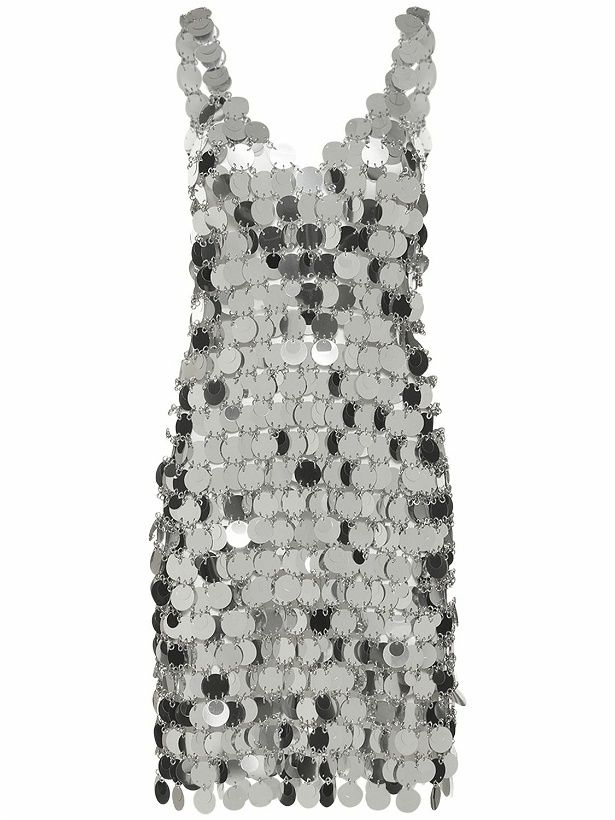 Photo: RABANNE Sequin Embellished V Neck Mini Dress