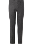 Rubinacci - Luca Slim-Fit Tapered Wool-Flannel Trousers - Gray