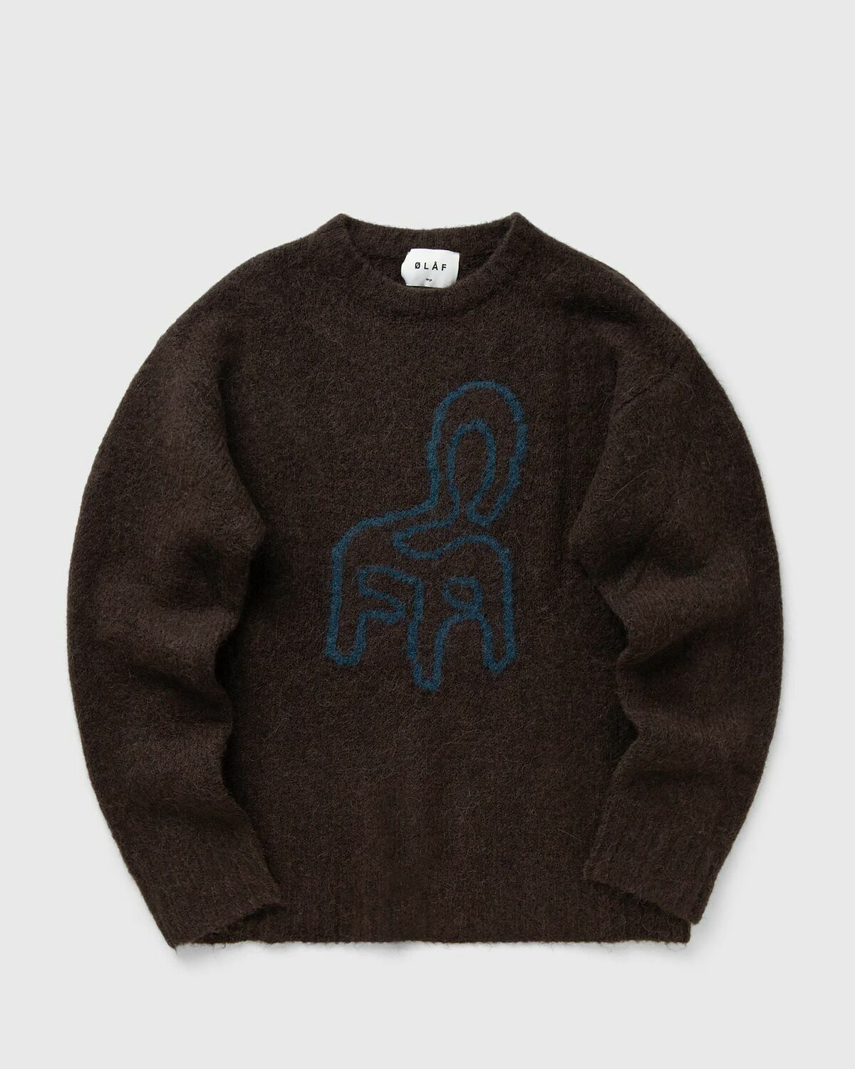 ØLÅF CHAIR LOGO CREWNECK KNIT Brown Mens Pullover