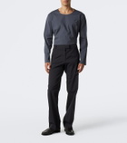 Miu Miu Cotton-blend poplin T-shirt